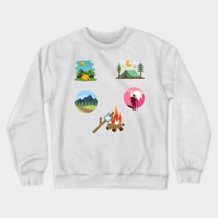 Camping sticker pack Crewneck Sweatshirt